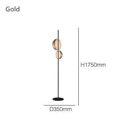 Floor lamp modern LED design with lampshade double metal Créative