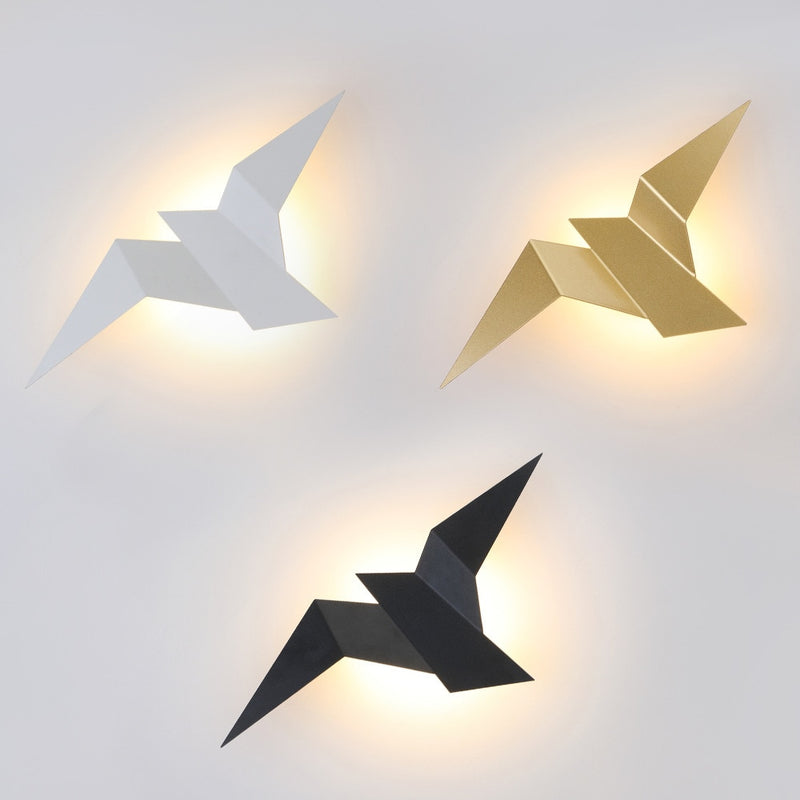 wall lamp modern LED origami-style bird wall hanging Naila