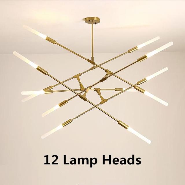 Suvan modern LED chandelier with lighted ends
