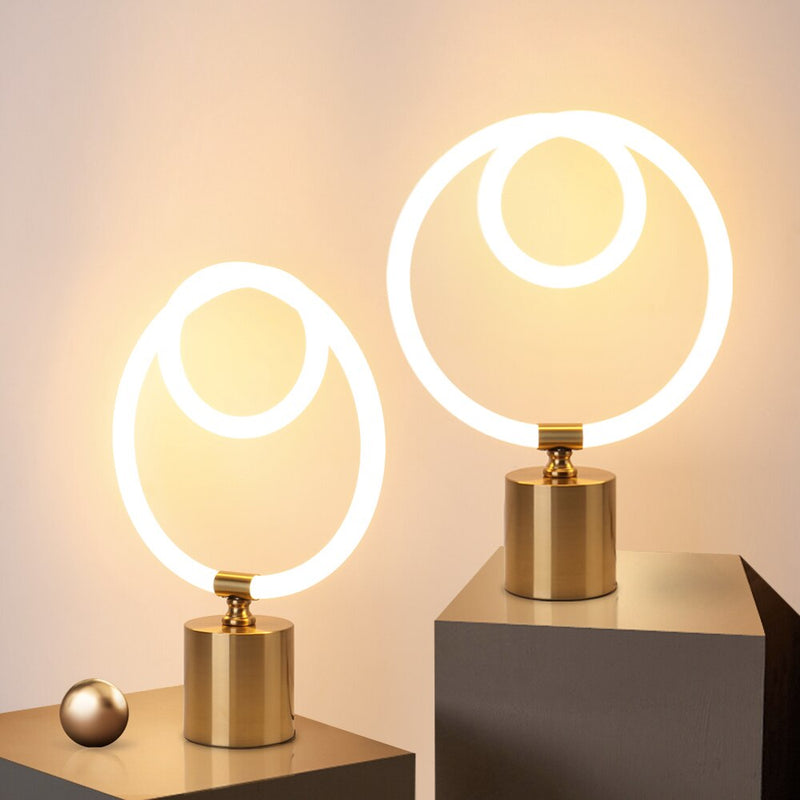 Modern LED table lamp with light rings Severina