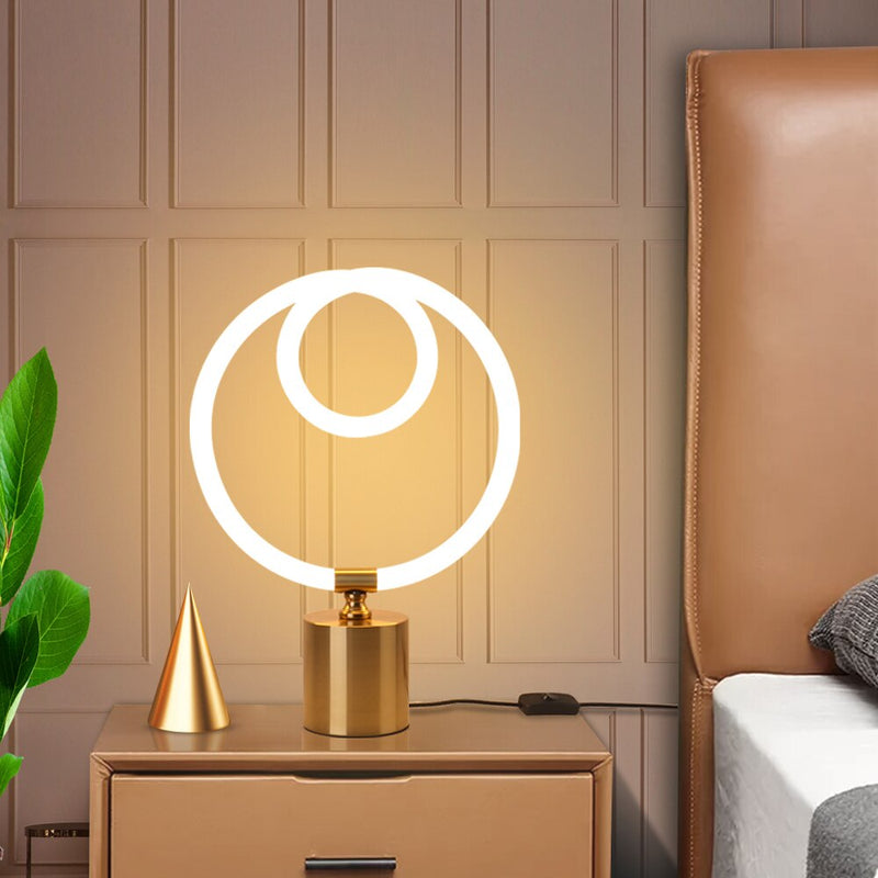 Modern LED table lamp with light rings Severina