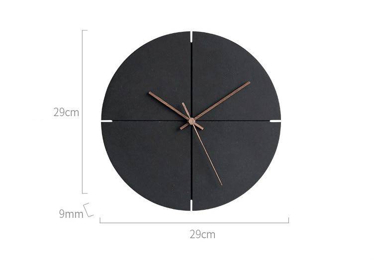 Design wall clock round black 30cm House