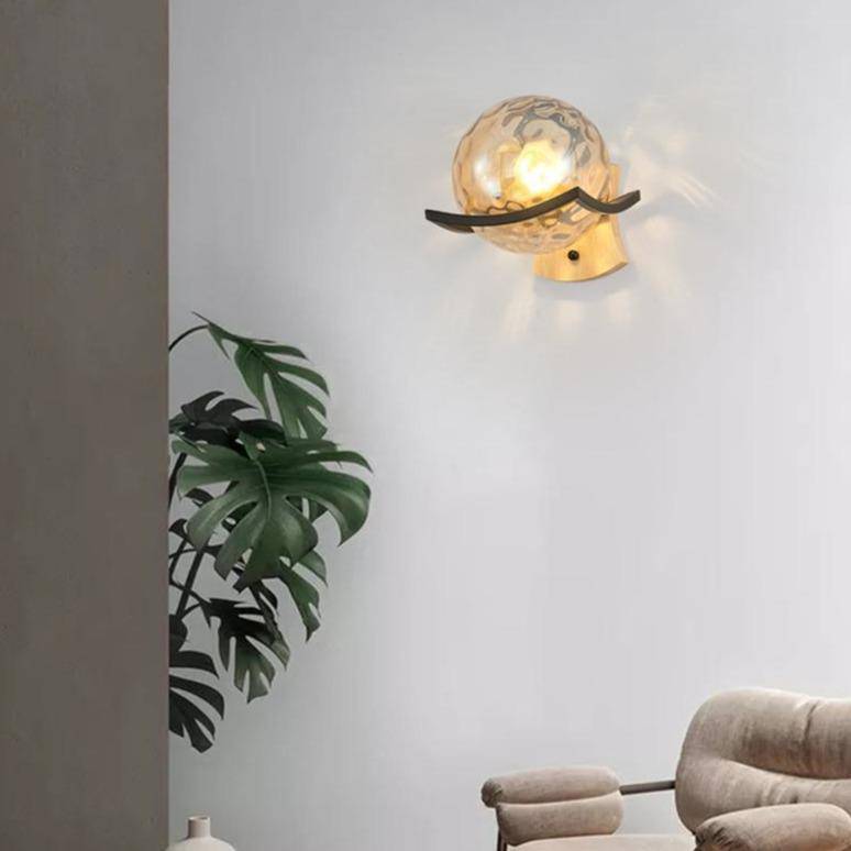 Applique murale design LED boule en verre cristal Luxury