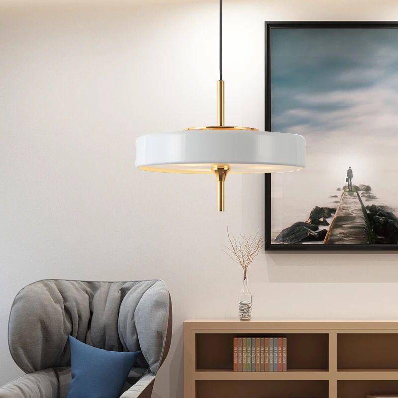 pendant light LED design with lampshade circular metal Juna style