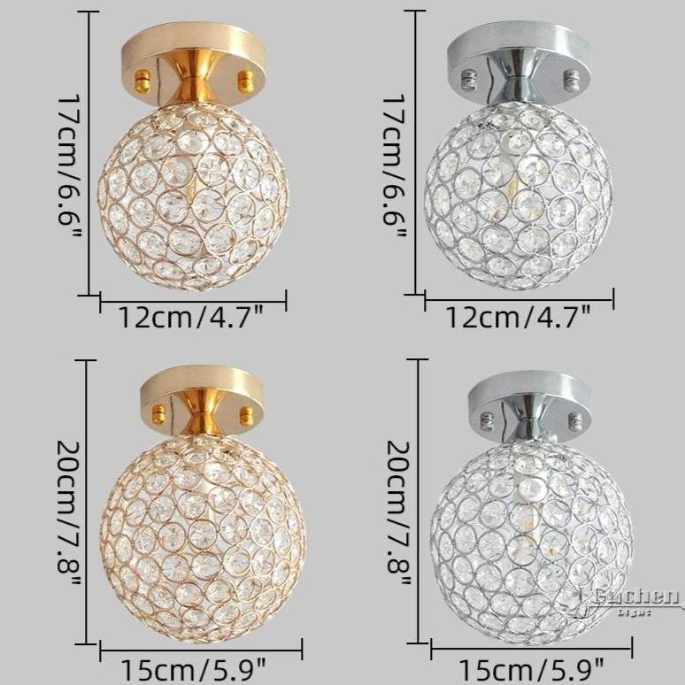 LED ceiling lamp in spherical form metal Palaos