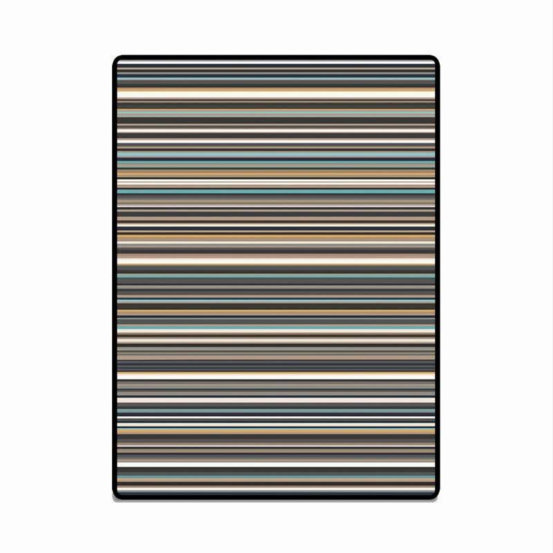 Moderna alfombra rectangular con rayas oscuras