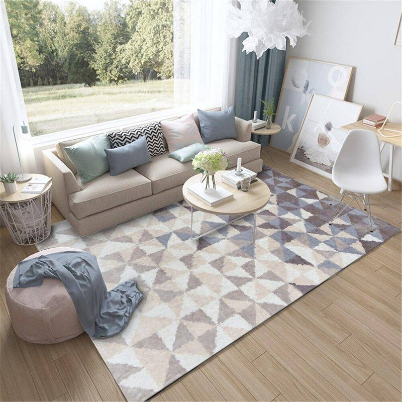 Scandinavian rectangle rug in beige