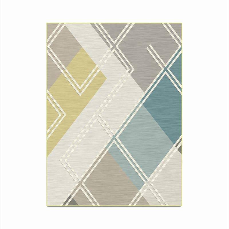 Geometric rectangle carpet in pastel colours