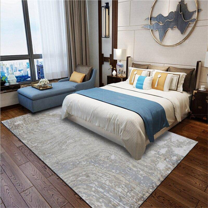 Contemporary grey rectangle carpet Bubble