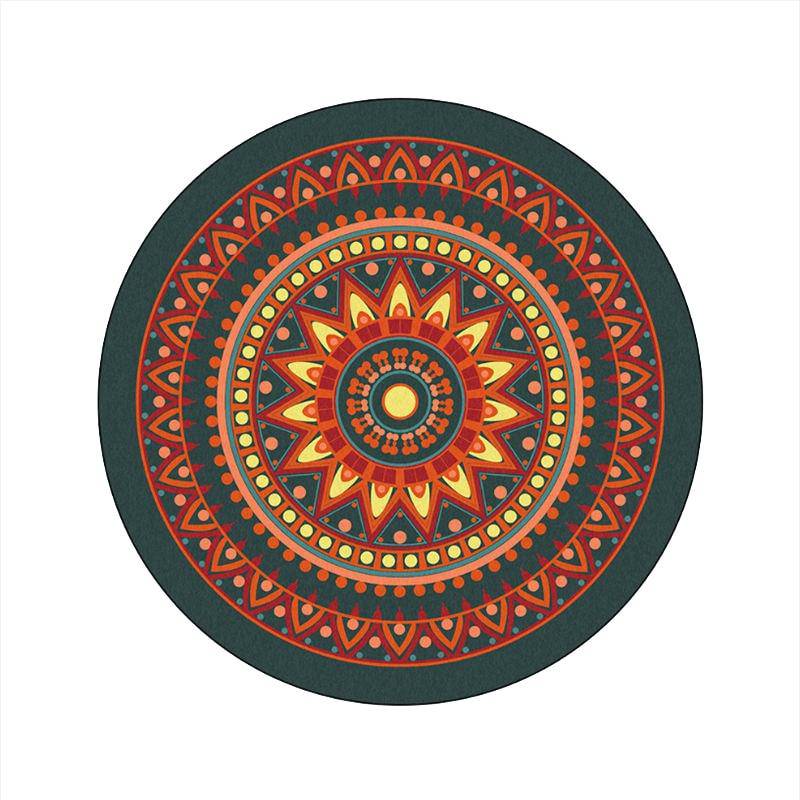 Round carpet with Mandala pattern