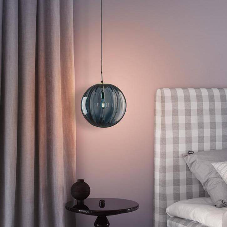 Lámpara de suspensión design Bola de cristal de colores LED