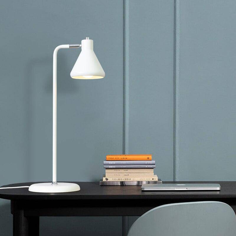 LED design table lamp with coloured metal tube and triangular shape Light