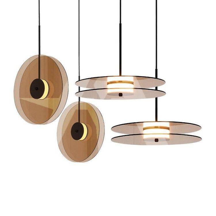 Design pendant light double disc Popular