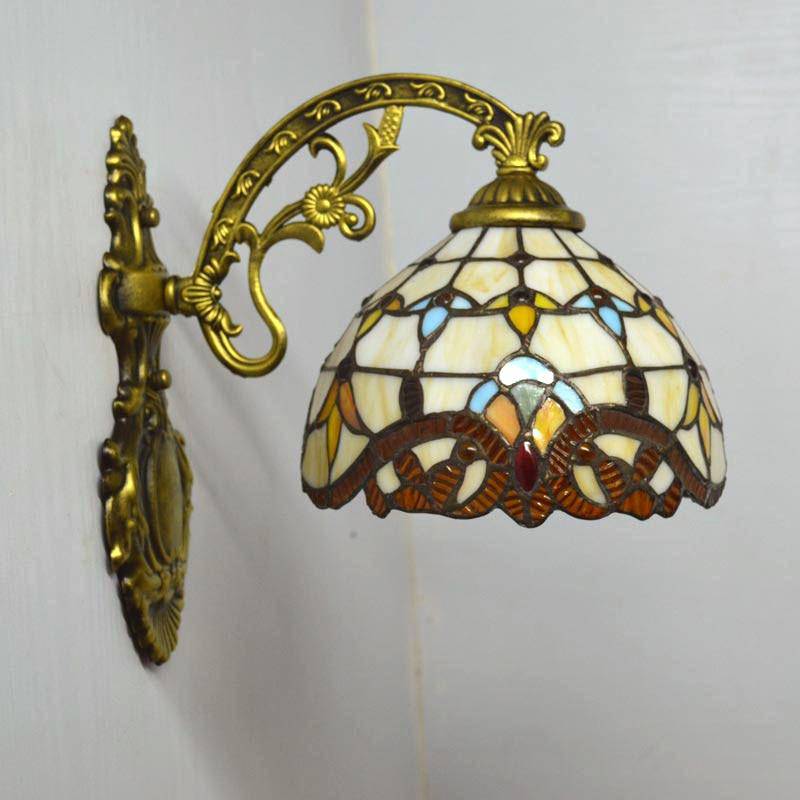 wall lamp rustic and antique wall with Tiffany glass