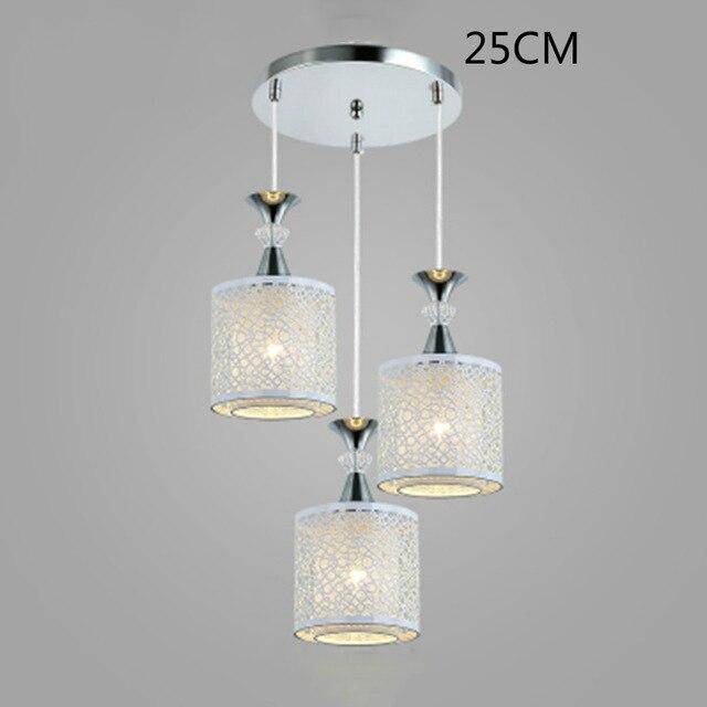 Lámpara de suspensión LED de cromo y cristal