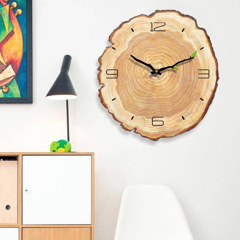 Reloj tronco de madera 30cm Sily