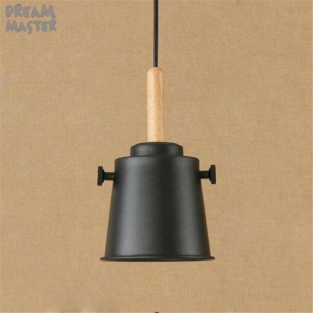 Lámpara de suspensión color moderno y palo de madera Madera