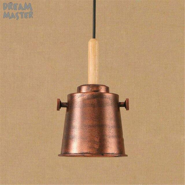 Modern pendant light in color and wood stick Wood