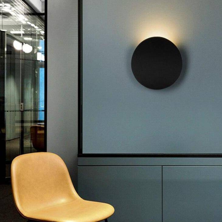 wall lamp LED wall design with rounded metal tile