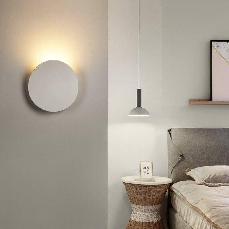 wall lamp LED wall design with rounded metal tile