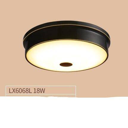 Round metal LED ceiling light with thick edges