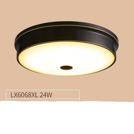 Round metal LED ceiling light with thick edges