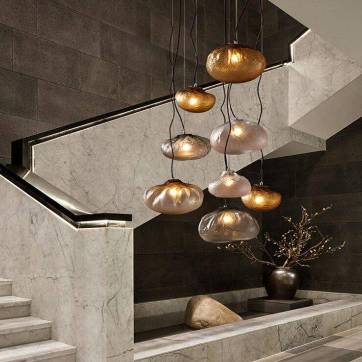 pendant light hang style blown glass LED design