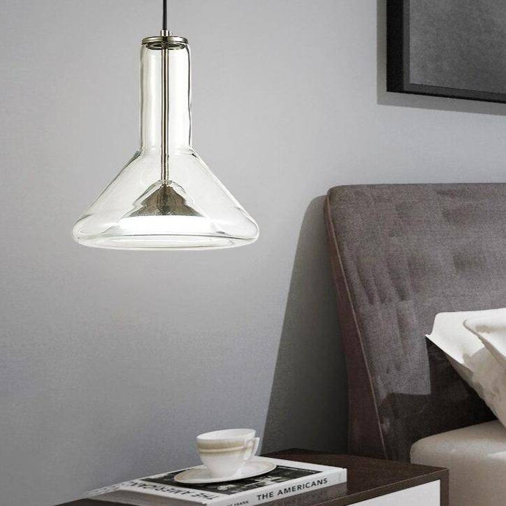 pendant light LED design with rounded glass shapes