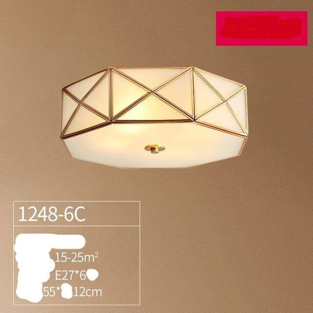 Lámpara de techo LED retro en oro con forma octogonal en metal