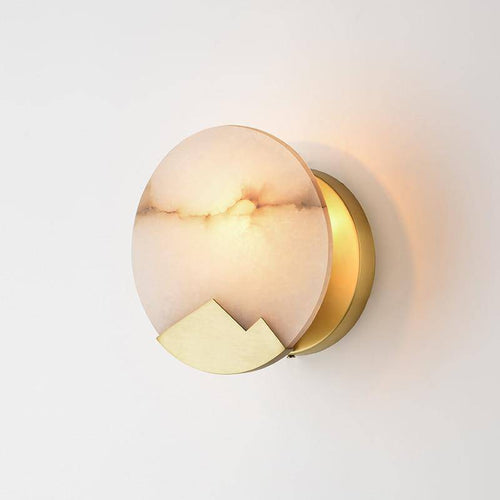design aplique LED de mármol con base dorada Creative