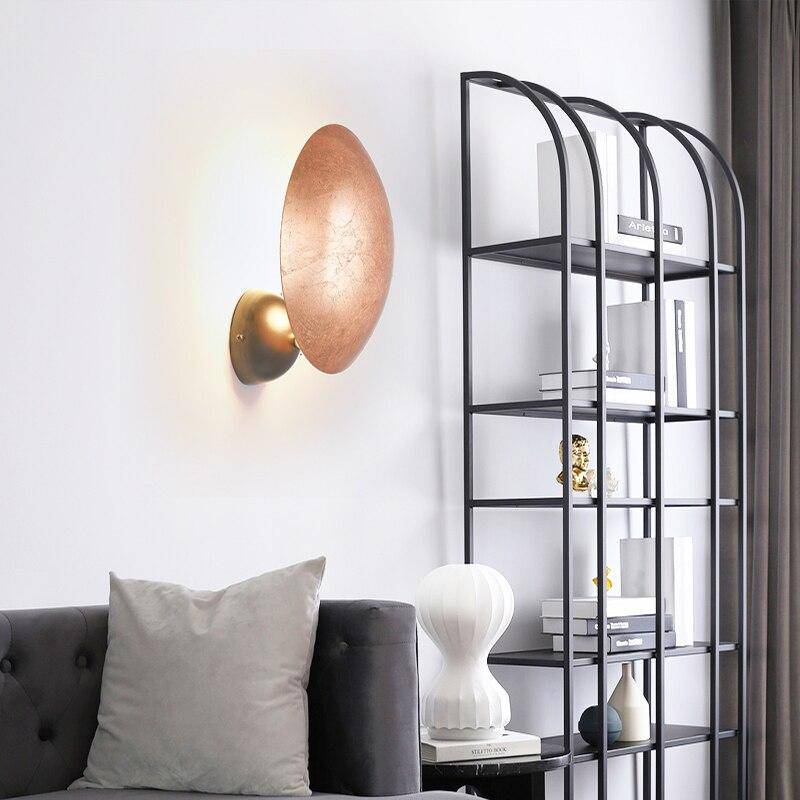 wall lamp LED design wall lamp with lampshade rounded metal Luxury