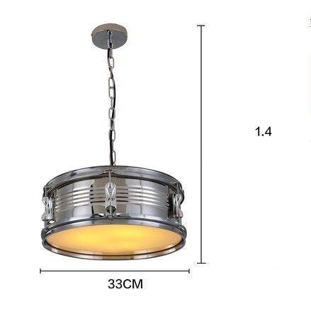 Lámpara de suspensión retroiluminación metálica tipo tambor de LEDs