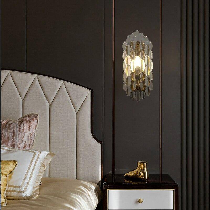 wall lamp luxury crystal glass LED wall light