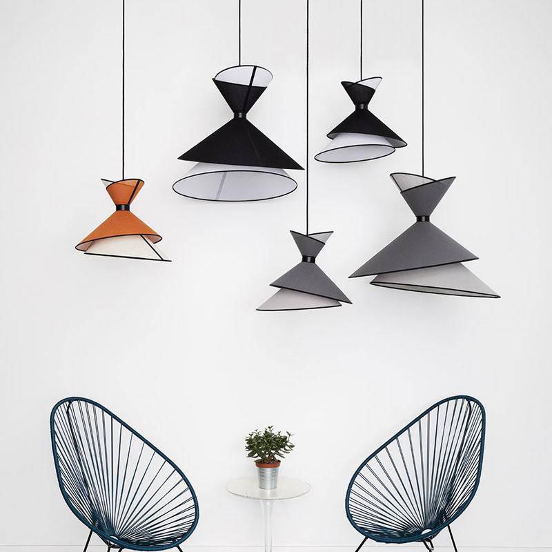 pendant light metal LED design with lampshade asymmetrical