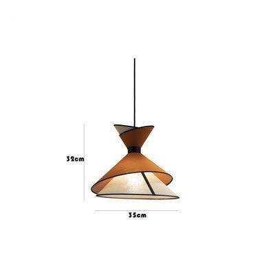 Suspension design LED en métal avec abat-jour asymétrique