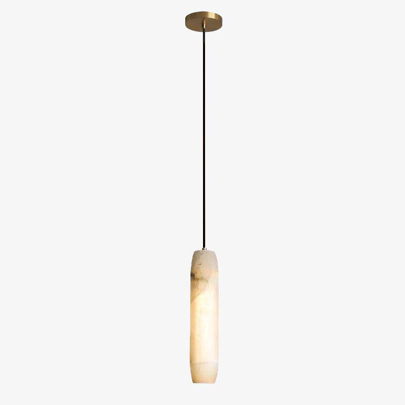 pendant light LED design with lampshade in white marble Luxury