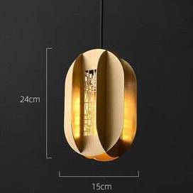 Lámpara de suspensión design LEDs en metal redondeado de lujo