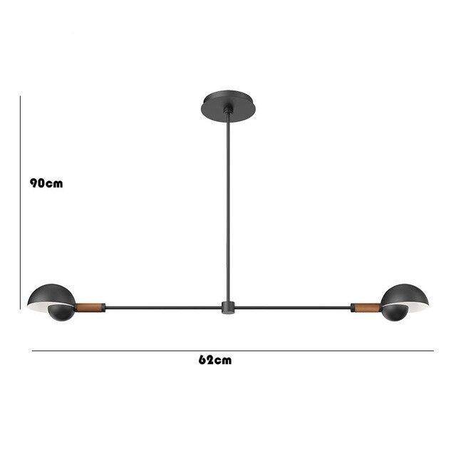 pendant light modern black LED with several rounded shades