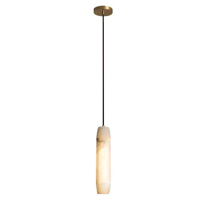 pendant light LED design with lampshade in white marble Luxury