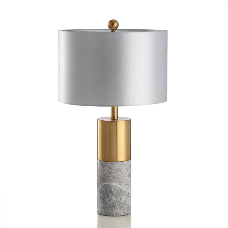 Design table lamp in marble and lampshade