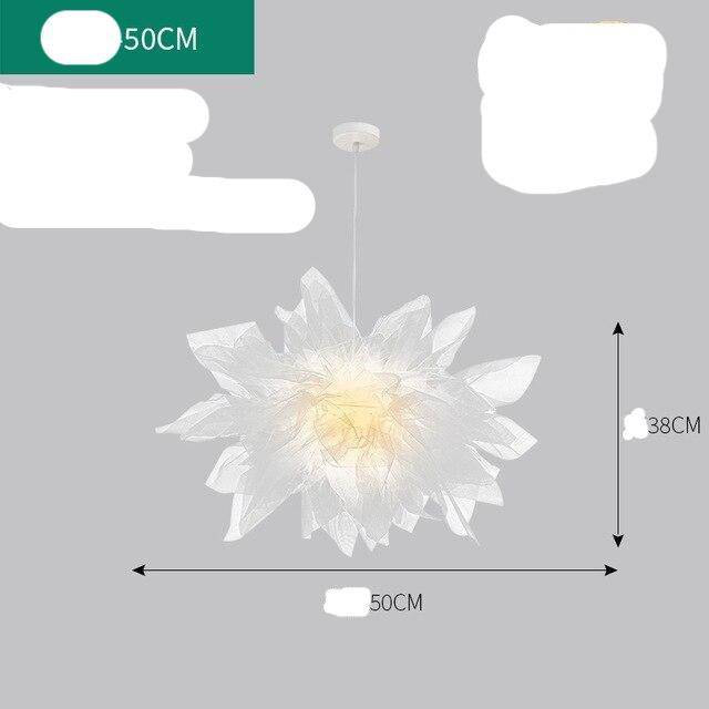 pendant light LED design with fabric flower