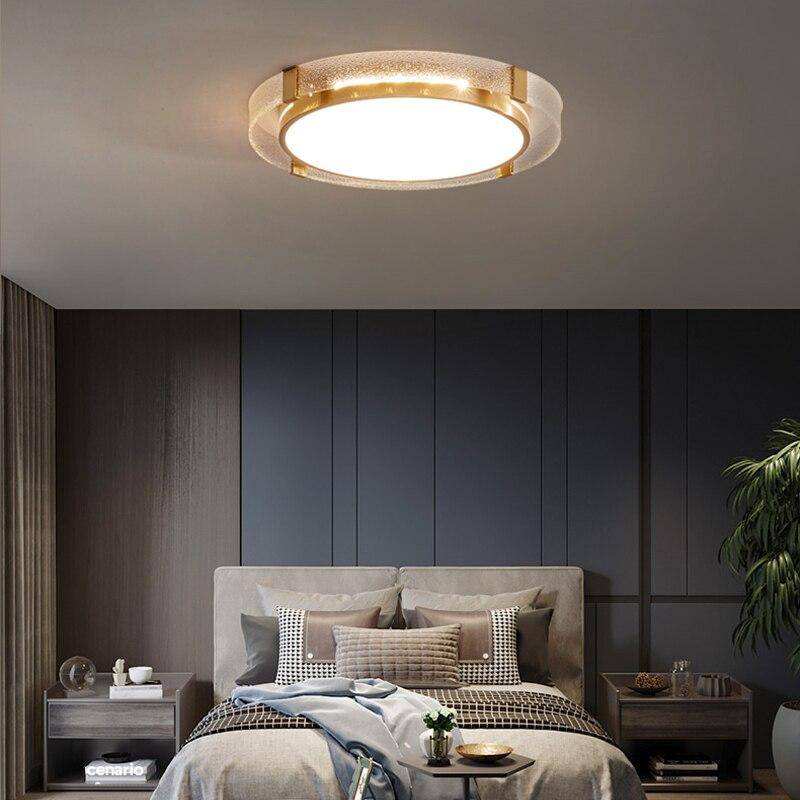 Modern LED ceiling light with gold circles Luxury