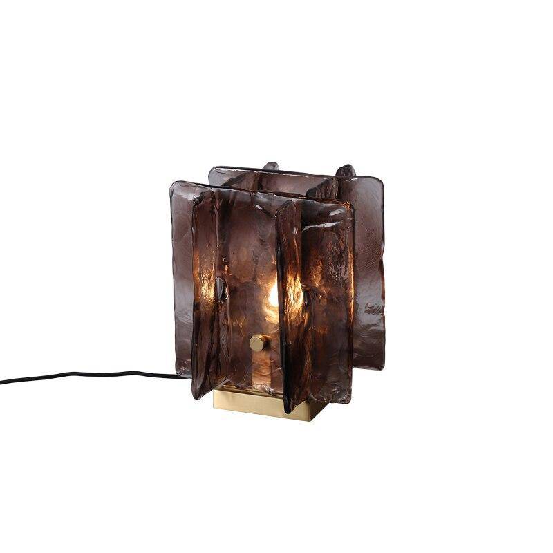 LED design table lamp with Creative glass plate