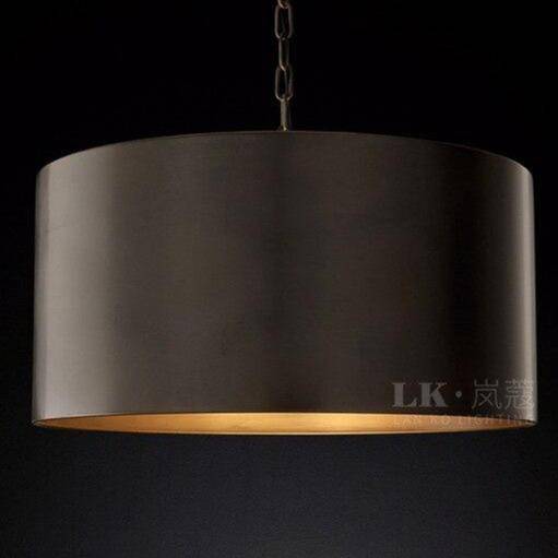 pendant light LED design with lampshade industrial metal cylinder