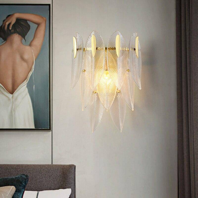 Applique murale design LED en feuille de verre Coffee