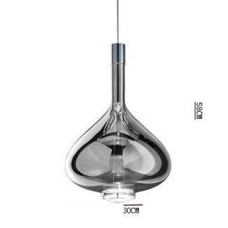 Lámpara de suspensión design LED con forma cónica Vidrio creativo