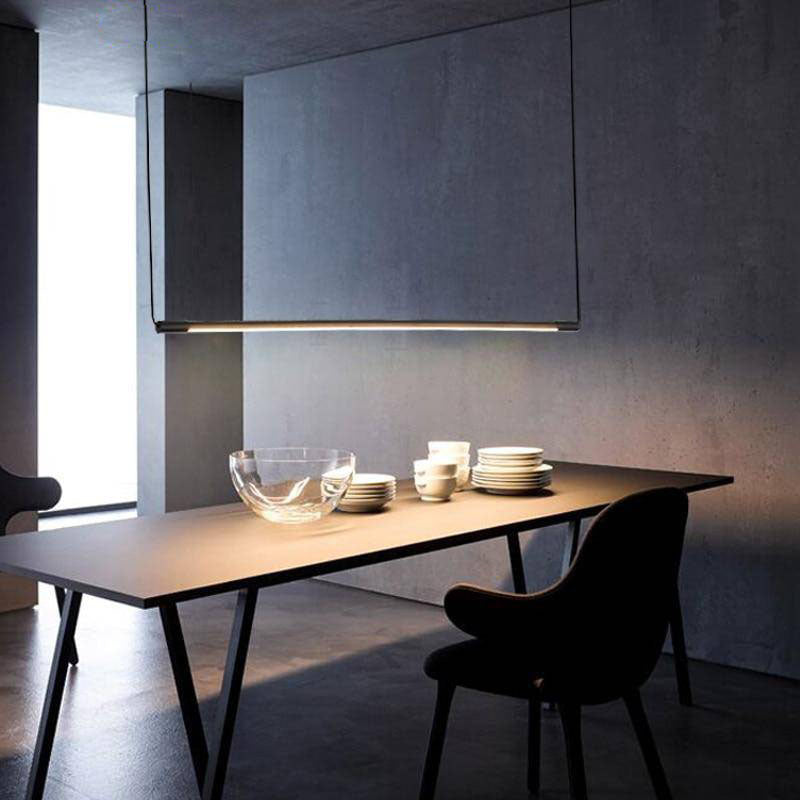 pendant light LED design in black metal tube Loft Light style