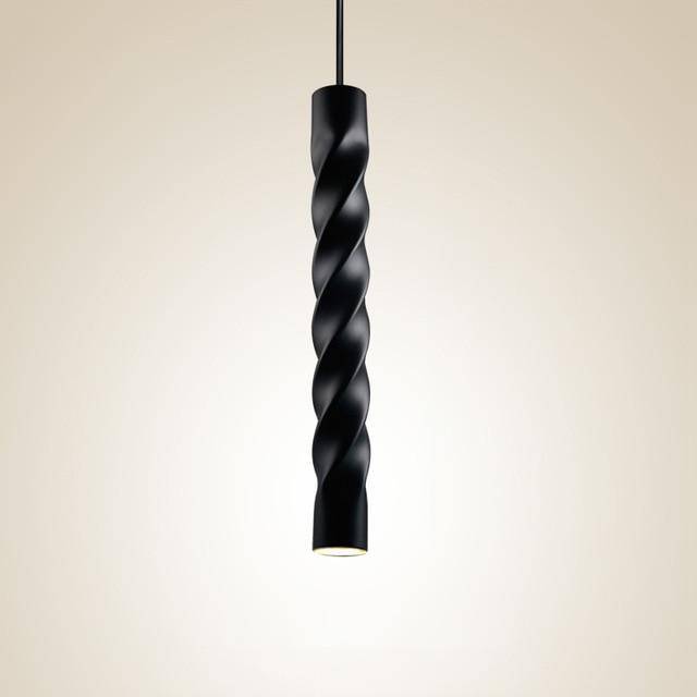 Lámpara de suspensión LED design espiral cilíndrica Tubo