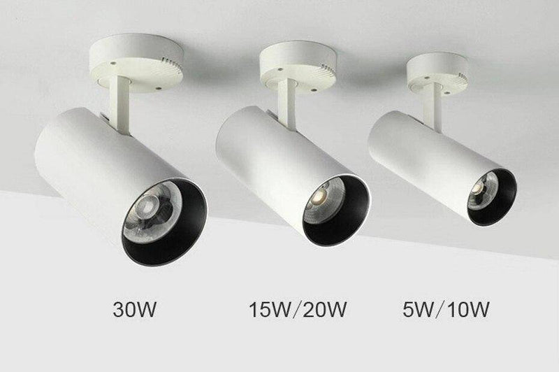 Spot moderne LED cylindre en aluminium Loft