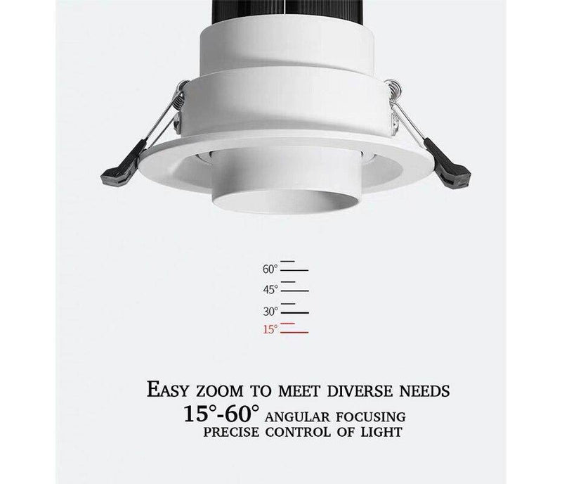 Lámpara empotrada LED redonda regulable estilo loft